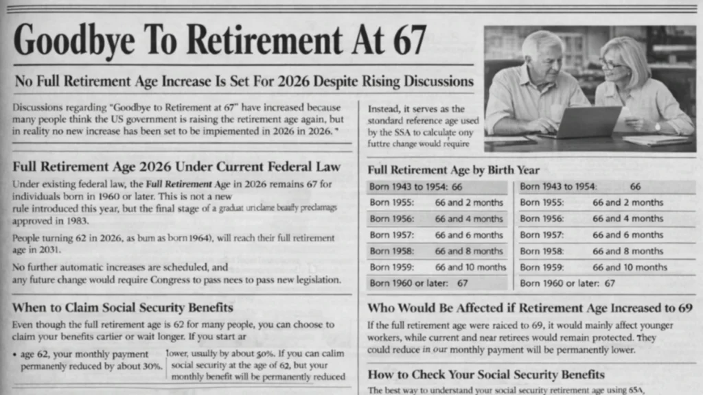 Goodbye to Retirement at 67