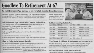 Goodbye to Retirement at 67