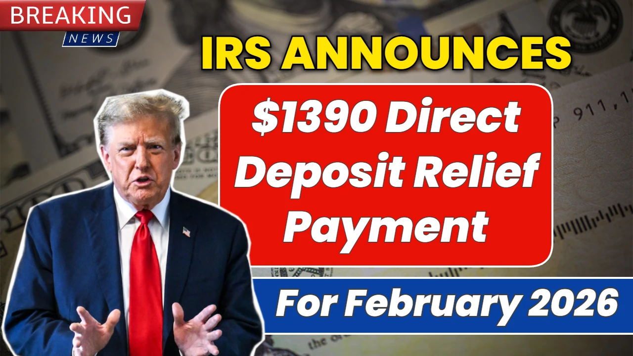 $1390 Direct Deposit Relief Payment